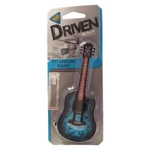 DRIVEN Guitar Air Freshener Titanium Rain Scent, Blue Camo Design, Hang Style